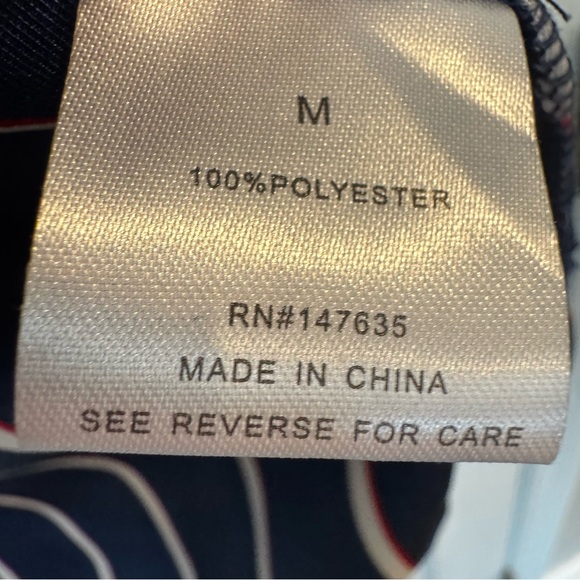 Romeo + Juliet Couture Navy Striped Ruffle Blouse Medium - Picture 4 of 7